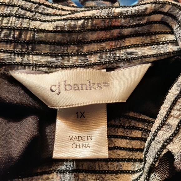 CJ Banks Smocking Top Size 1X - Picture 13 of 15